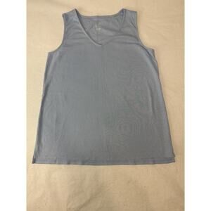 J.Jill Pima Cotton V-Neck Tank Top Women’s Size Small Powder Blue Comfort Soft